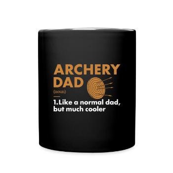 Sport Dad Archery - Full Colour Mug - black - Front