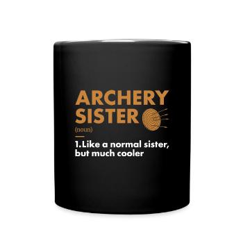 Sport Sister Archery - Full Colour Mug - black - Front