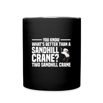 Kanadakranich | Kanadischer Kranich Vogel Geschenk - Tasse einfarbig - Schwarz - Vorne