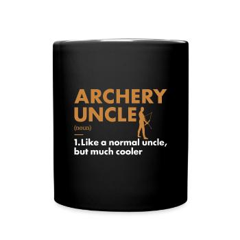 Sport Uncle Archery - Full Colour Mug - black - Front
