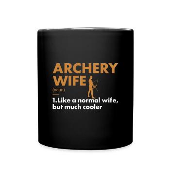 Sport Wife Archery - Full Colour Mug - black - Front