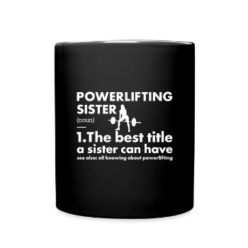 Sport Sister Powerlifting - Full Colour Mug - black - Front