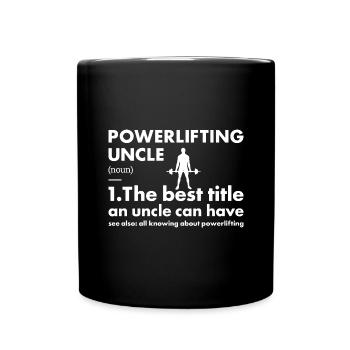 Sport Uncle Powerlifting - Full Colour Mug - black - Front