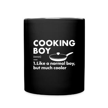 Cook Boy Definition Cooking - Full Colour Mug - black - Front