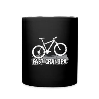 Grand-père rapide sur le vélo - Mug uni - noir - Devant