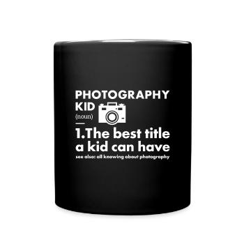 Photographe Kid Définition Photographie - Mug uni - noir - Devant