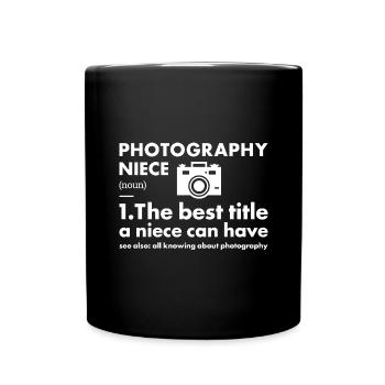 Photographe Niece Définition Photographie - Mug uni - noir - Devant