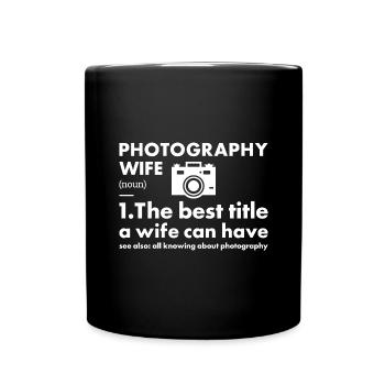 Photographe Femme Définition Photographie - Mug uni - noir - Devant