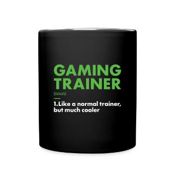 Gamer Trainer Definition Gaming - Tasse einfarbig - Schwarz - Vorne