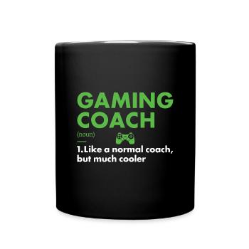 Gamer Coach Définition du jeu - Mug uni - noir - Devant