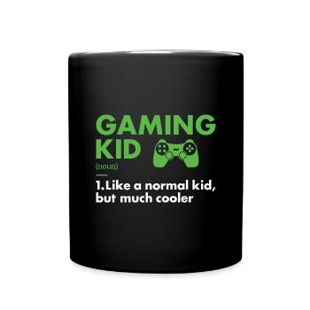 Gamer Kid Définition du jeu - Mug uni - noir - Devant