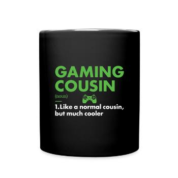Gamer Cousin Définition Jeux - Mug uni - noir - Devant