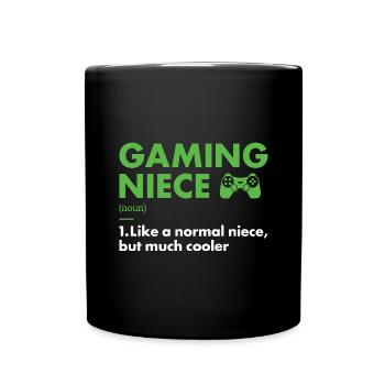 Gamer Niece Définition Jeux - Mug uni - noir - Devant