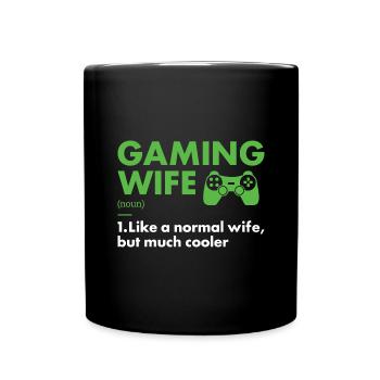 Gamer Femme Définition Jeux - Mug uni - noir - Devant
