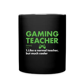 Gamer Teacher Définition du jeu - Mug uni - noir - Devant