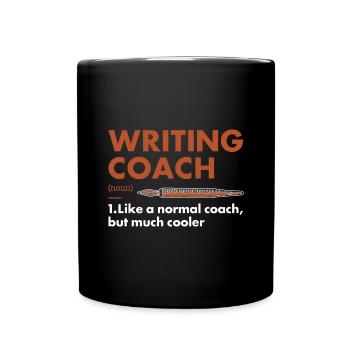 Writer Coach Definition Writing - Full Colour Mug - black - Front