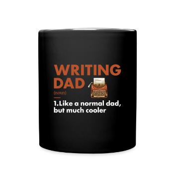 Writer Dad Definition Writing - Full Colour Mug - black - Front