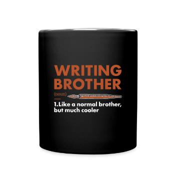 Writer Brother Definition Writing - Full Colour Mug - black - Front