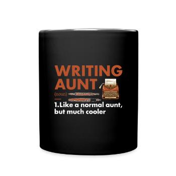 Writer Aunt Definition Writing - Full Colour Mug - black - Front