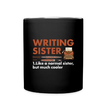 Writer Sister Definition Writing - Full Colour Mug - black - Front