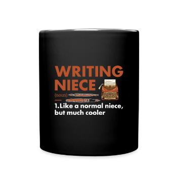 Writer Niece Definition Writing - Full Colour Mug - black - Front