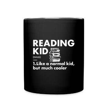 Lecteur Kid Définition Lecture - Mug uni - noir - Devant