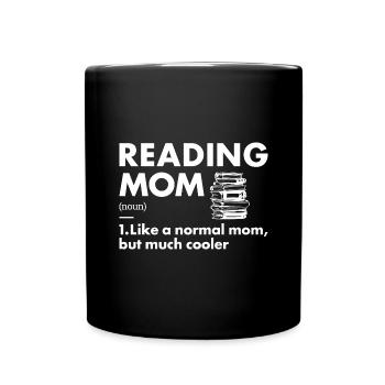 Lecteur Maman Définition Lecture - Mug uni - noir - Devant