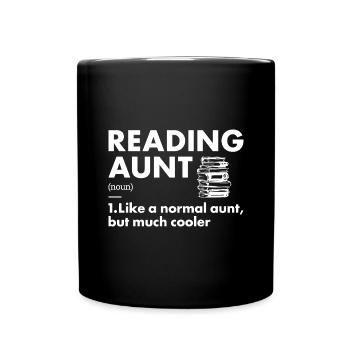 Lecteur Tante Définition Lecture - Mug uni - noir - Devant