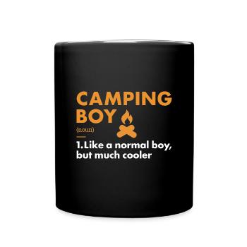 Camper Boy Definition Camping - Full Colour Mug - black - Front