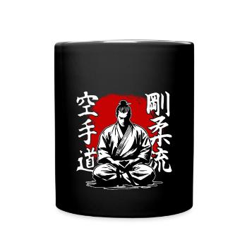 Samurai Goju Ryu Karate Kampfkunststil - Tasse einfarbig - Schwarz - Vorne