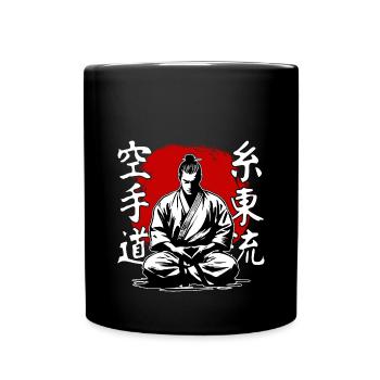 Samurai Shito Ryu Kampfkunststil Karate - Tasse einfarbig - Schwarz - Vorne