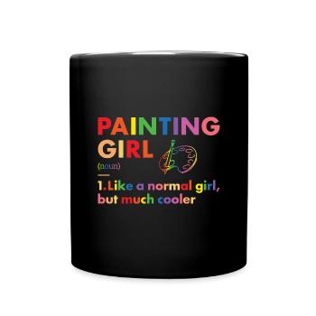 Painter Girl Definition Painting - Tasse einfarbig - Schwarz - Vorne