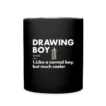 Dessinateur de définition de garçon de tiroir - Mug uni - noir - Devant