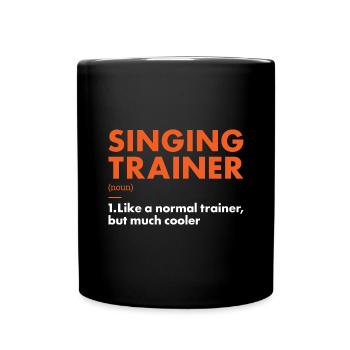Singer Trainer Definition Singing - Tasse einfarbig - Schwarz - Vorne