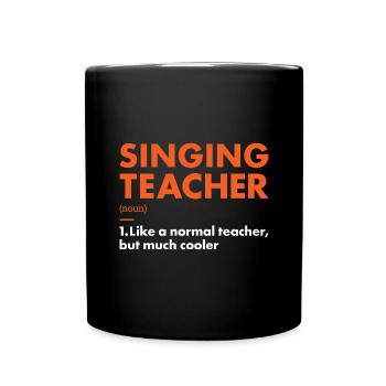 Singer Teacher Definition Singing - Tasse einfarbig - Schwarz - Vorne