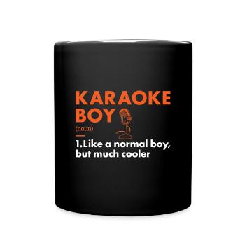 Singer Boy Definition Karaoke - Tasse einfarbig - Schwarz - Vorne