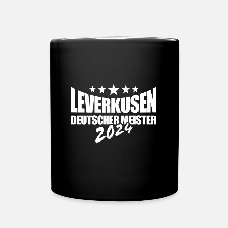 Leverkusen - Deutscher Meister 2024 - Tasse einfarbig - Schwarz