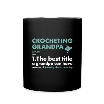 Crocheteur Grand-père Définition Crochet - Mug uni - noir - Devant