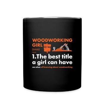 Menuisier Définition Travail du bois - Mug uni - noir - Devant