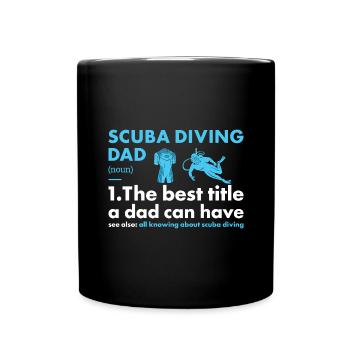 Scuba Diver Dad Definition Scuba Diving - Full Colour Mug - black - Front