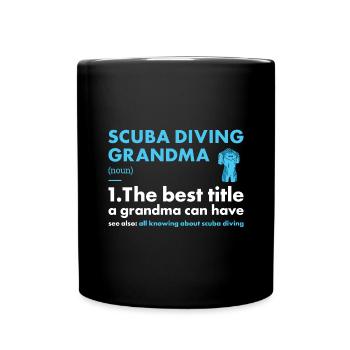 Plongeur Définition de grand-mère Plongée sous-marine - Mug uni - noir - Devant