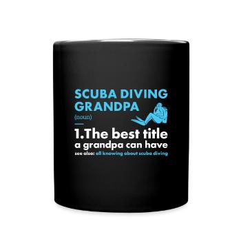 Plongeur Définition de grand-père Plongée sous-marine - Mug uni - noir - Devant