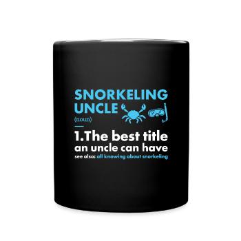 Snorkeler Oncle Définition Snorkeling - Mug uni - noir - Devant