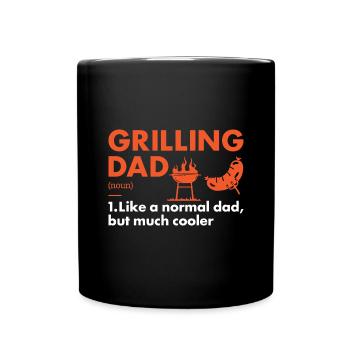 Griller Dad Definition Grilling - Full Colour Mug - black - Front