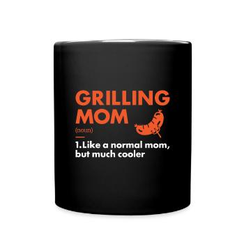 Griller Mom Definition Grilling - Full Colour Mug - black - Front