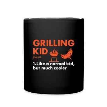 Griller Kid Definition Grilling - Full Colour Mug - black - Front