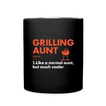 Griller Aunt Definition Grilling - Full Colour Mug - black - Front