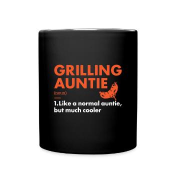 Griller Auntie Definition Grilling - Tasse einfarbig - Schwarz - Vorne