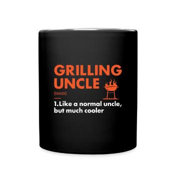 Griller Uncle Definition Grilling - Tasse einfarbig - Schwarz - Vorne