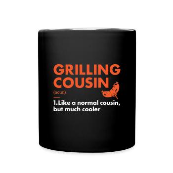 Griller Cousin Definition Grilling - Full Colour Mug - black - Front